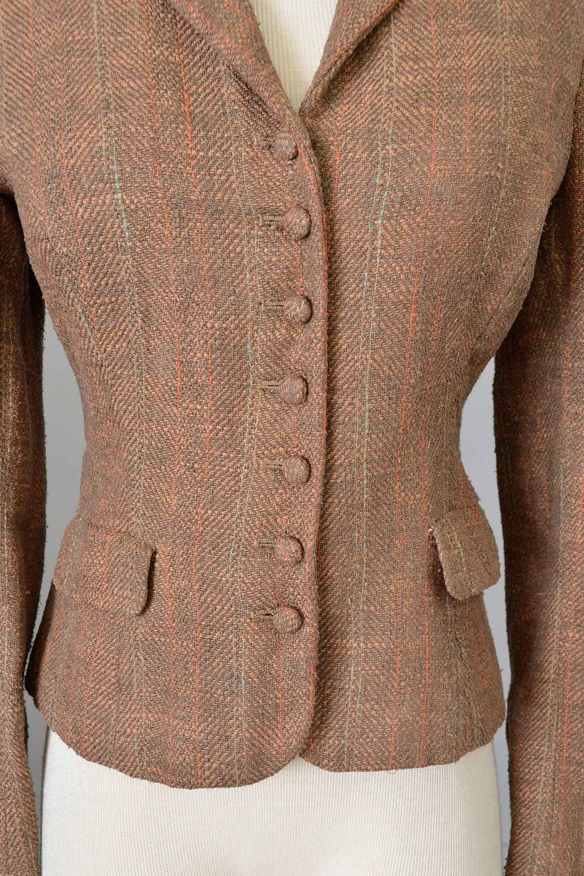 1970s Ralph Lauren Silk Tweed Cropped Riding Jacket