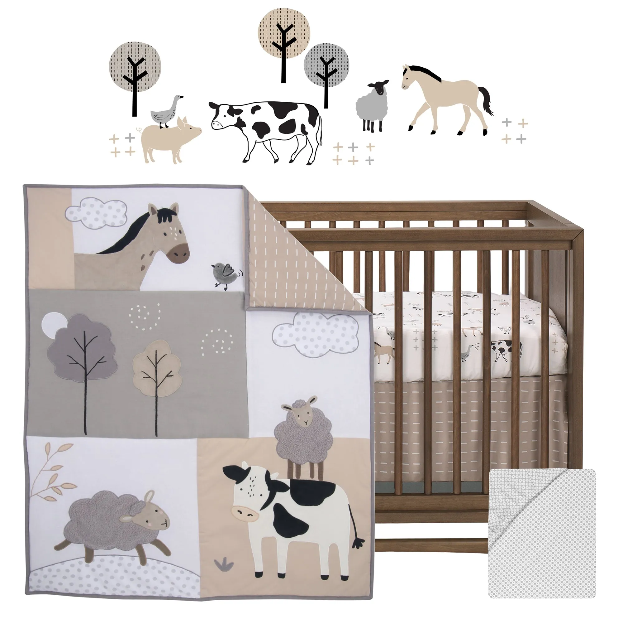 Baby Farm 5-Piece Crib Bedding Set