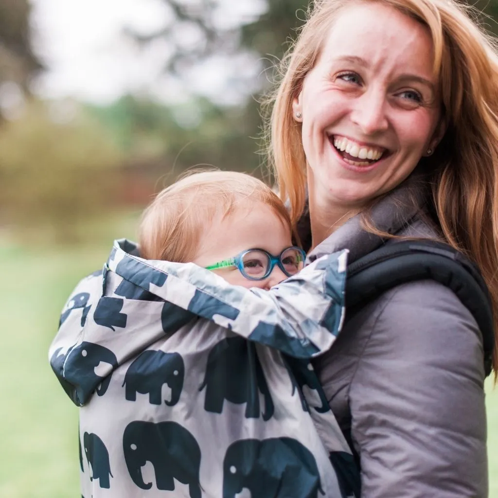 BabyWearing Raincover  -  GREY ELEPHANT