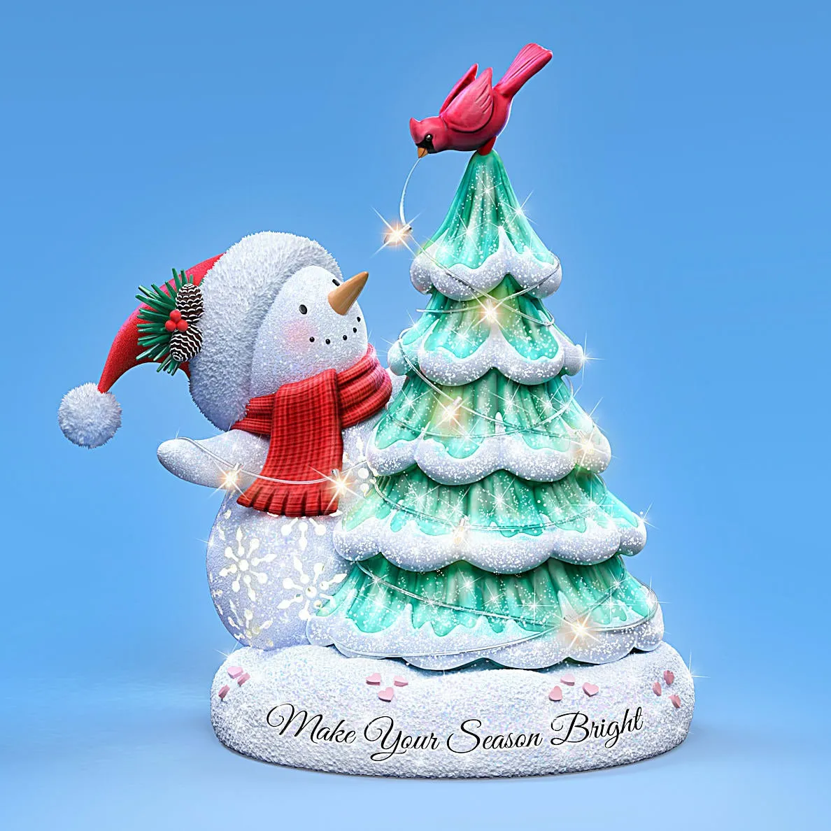 Bradford Exchange Sparkle Delights Snowman Sculpture Make Your Season Bright #1