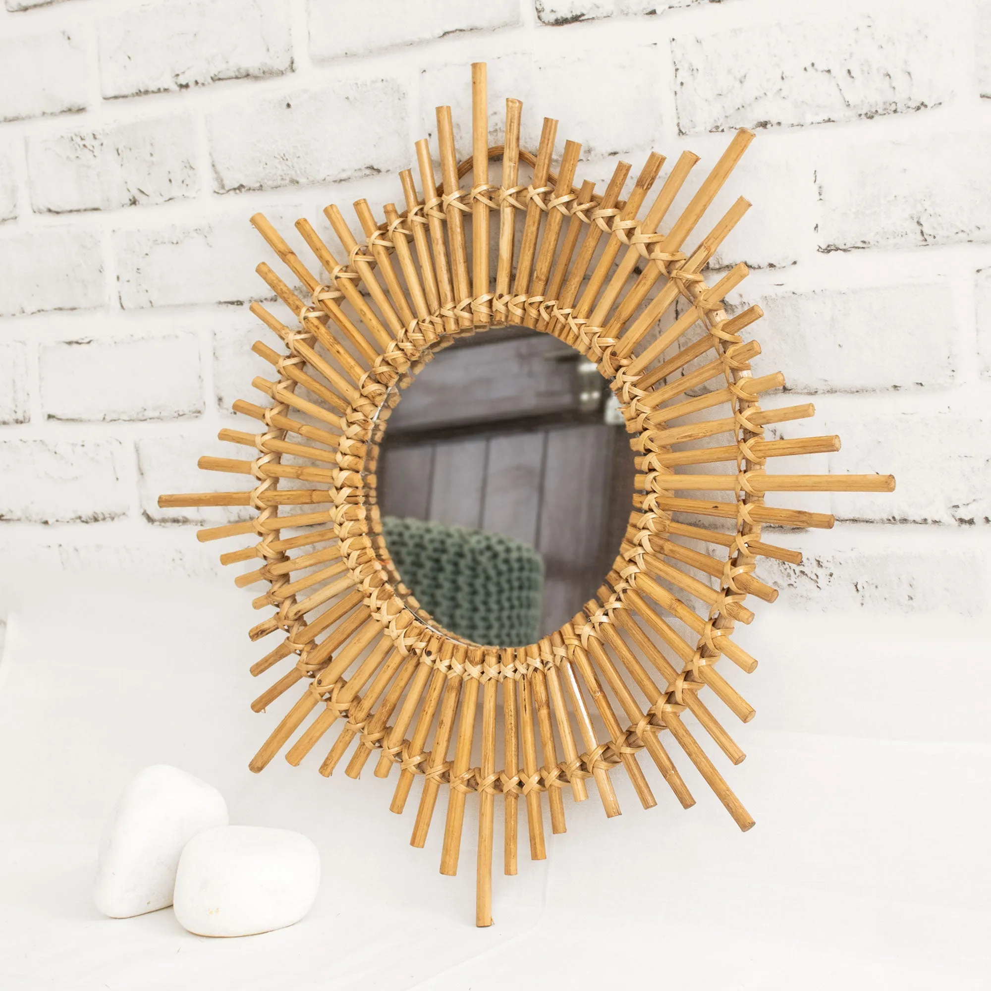 Bring that sunshine Cane wall mirror