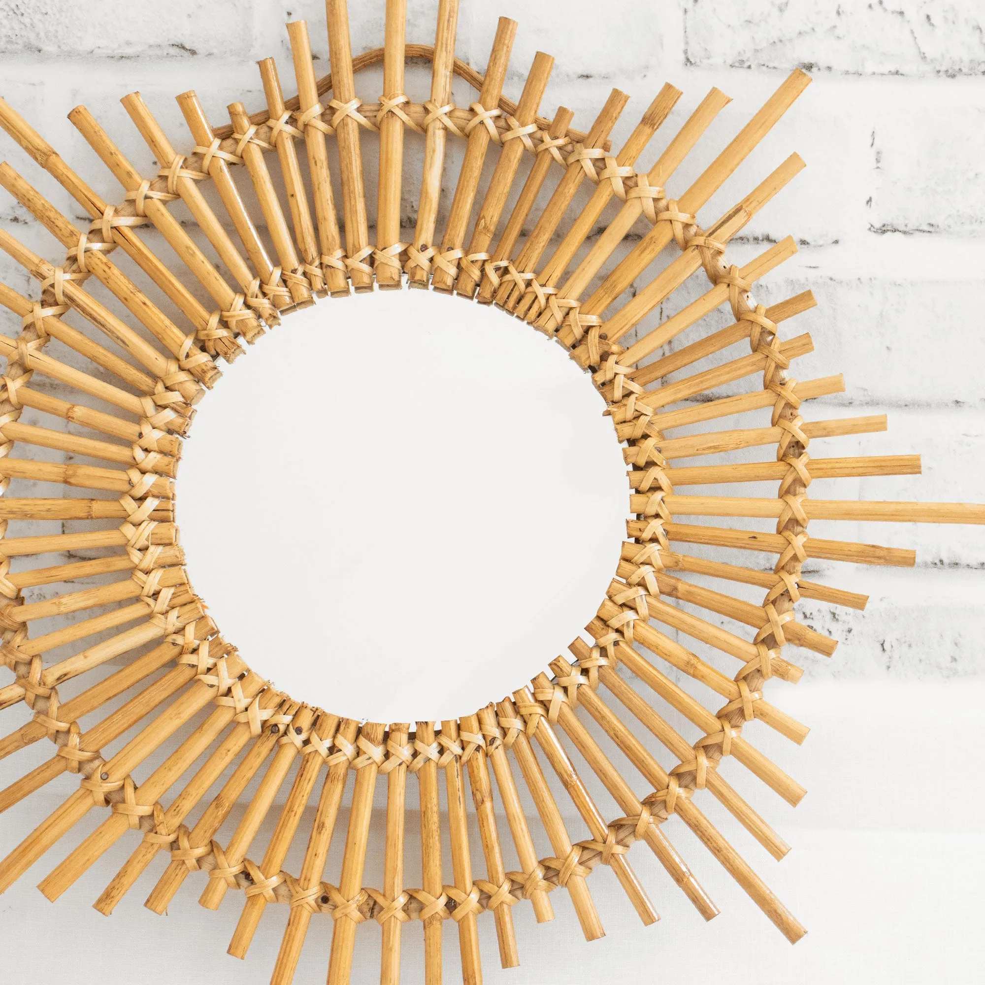 Bring that sunshine Cane wall mirror