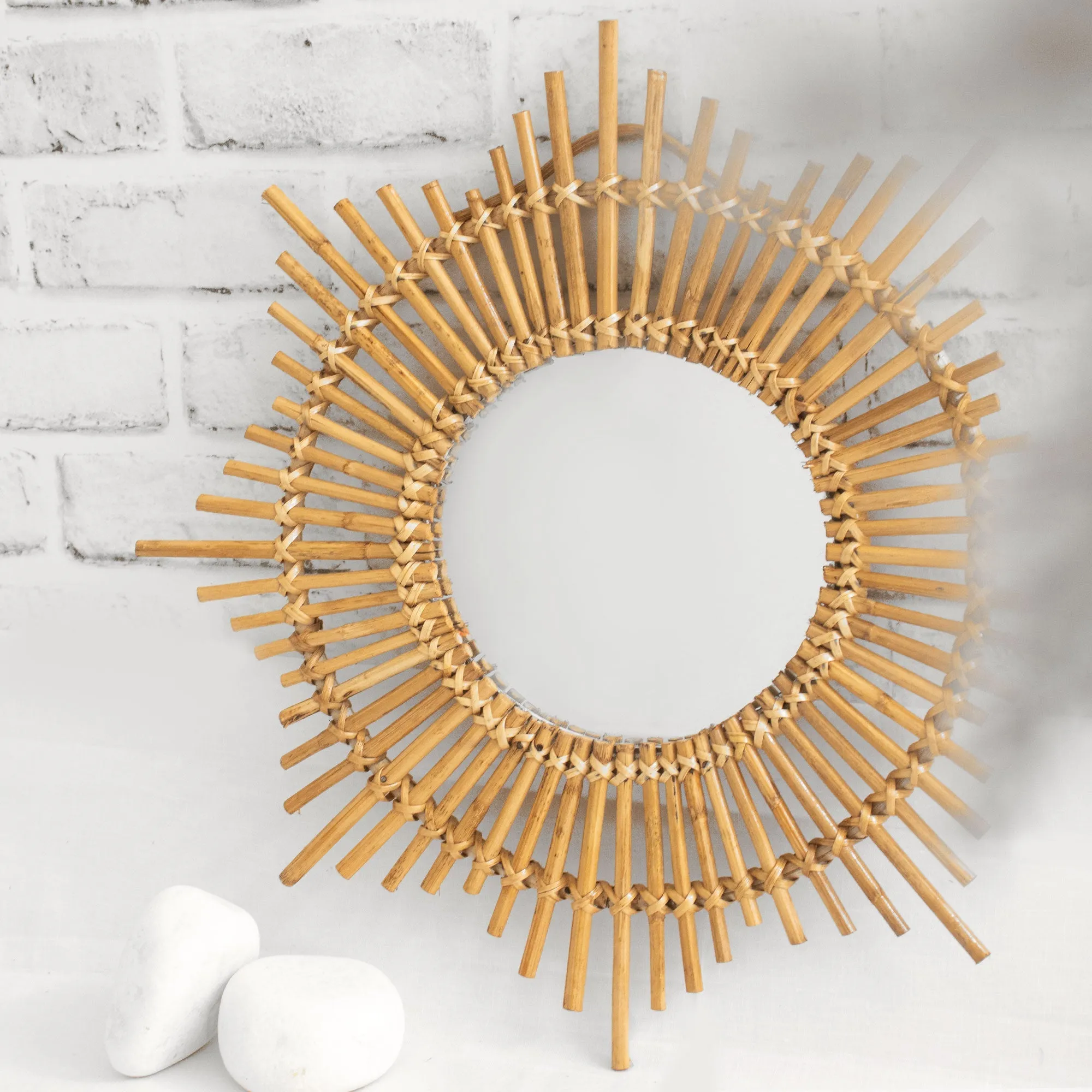 Bring that sunshine Cane wall mirror