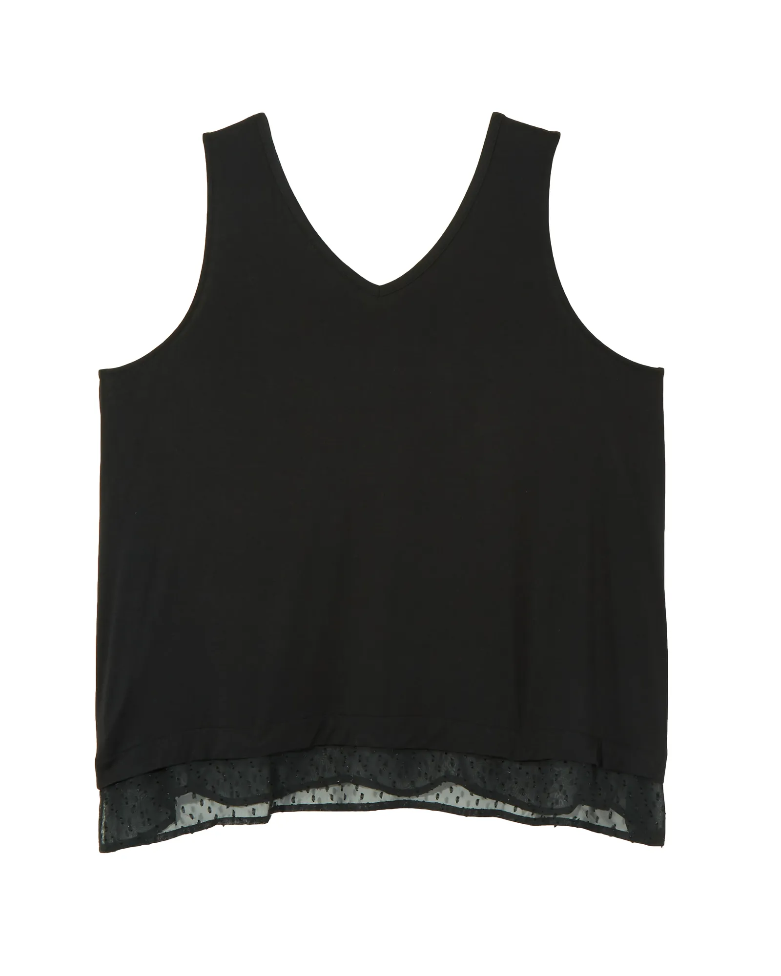 Chrissy Clip Dot Tank Top | Black