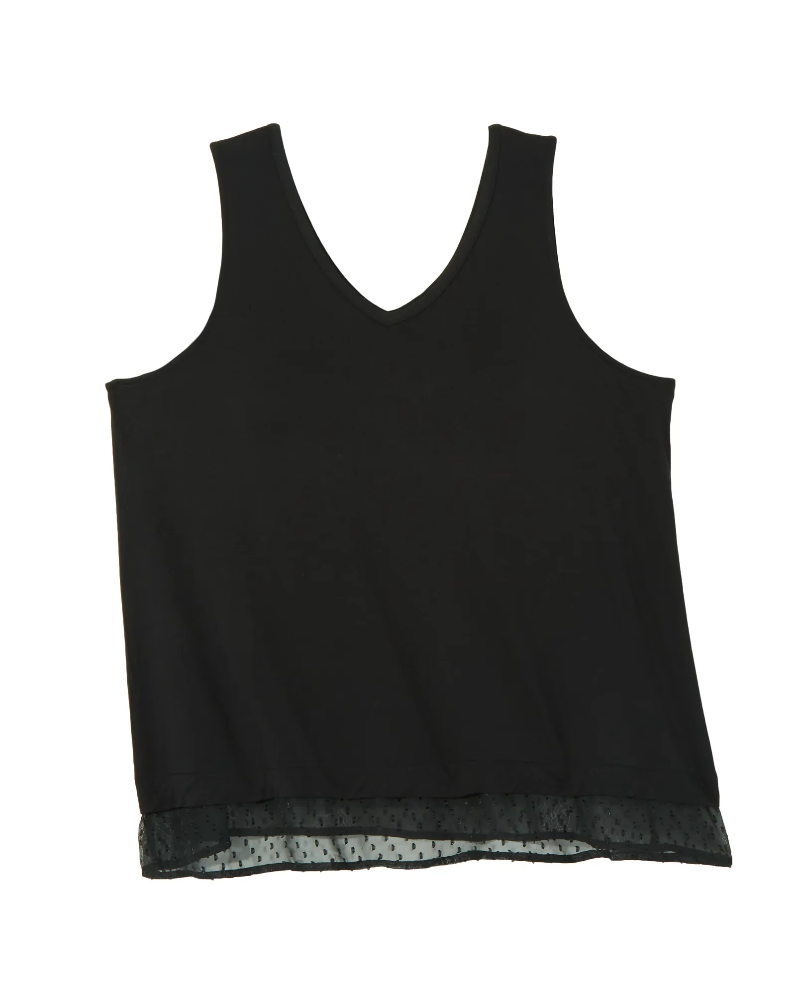 Chrissy Clip Dot Tank Top | Black