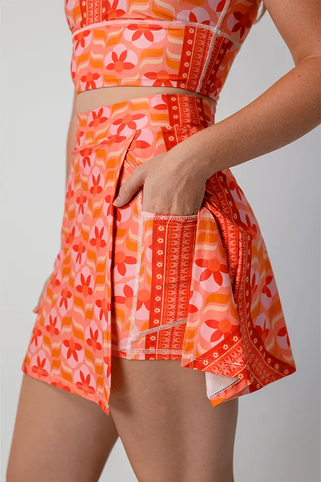 Court Skort in Peach Out