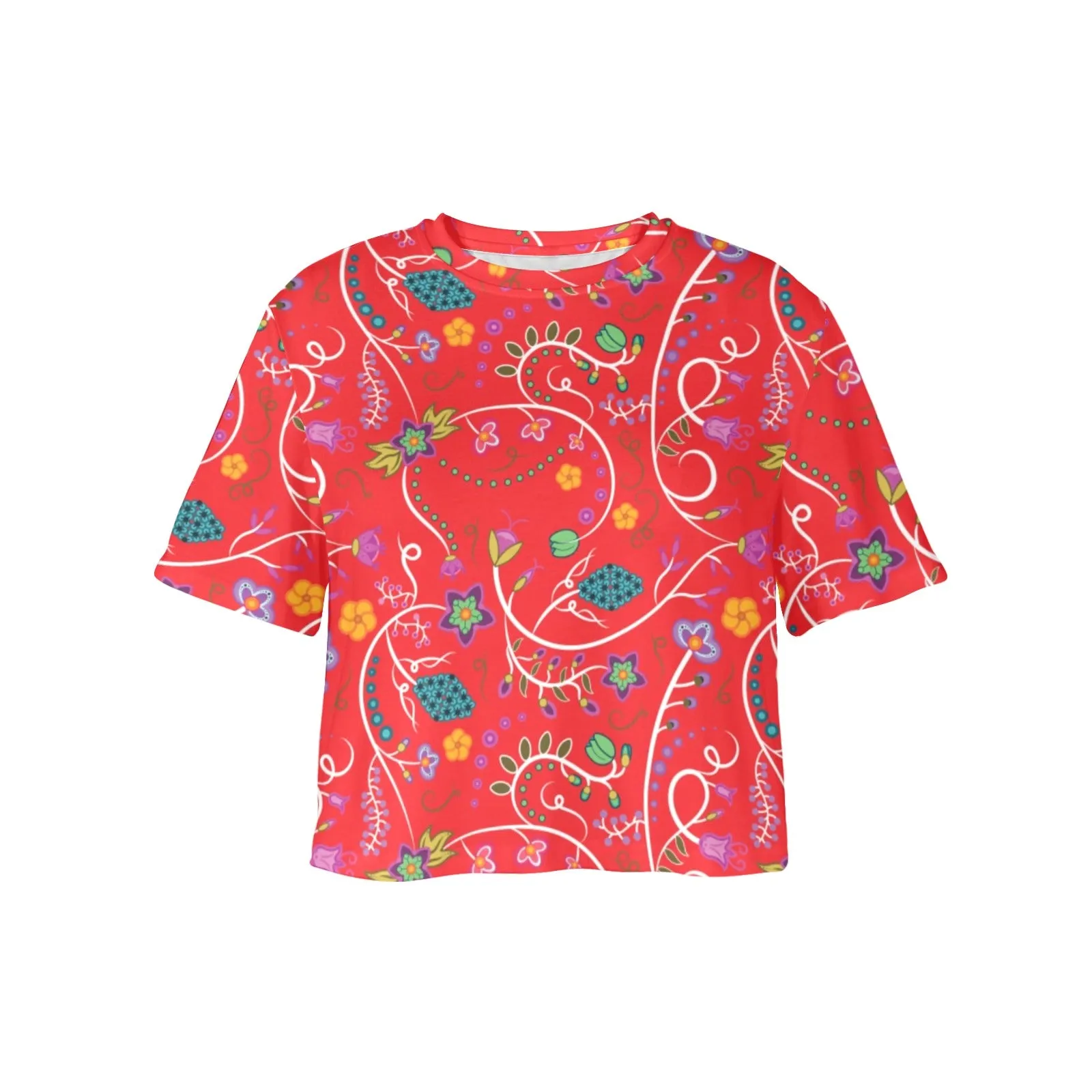 Fresh Fleur Fire Women's Cropped T-shirt