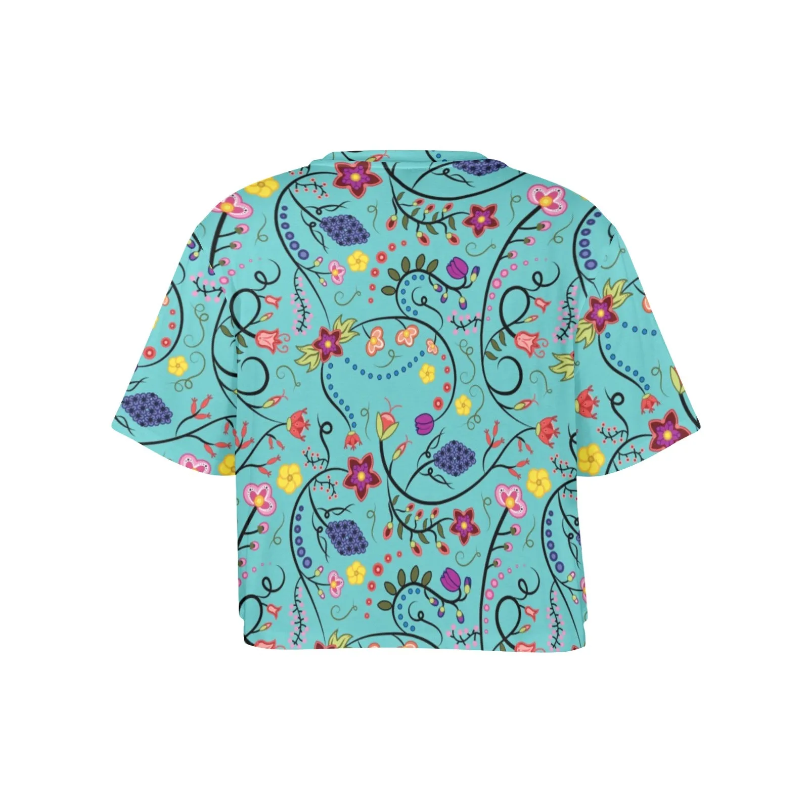 Fresh Fleur Sky Women's Cropped T-shirt