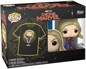 Funko Pop! & Tee! Marvel - Captain Marvel (Diamond Collection) (Large)