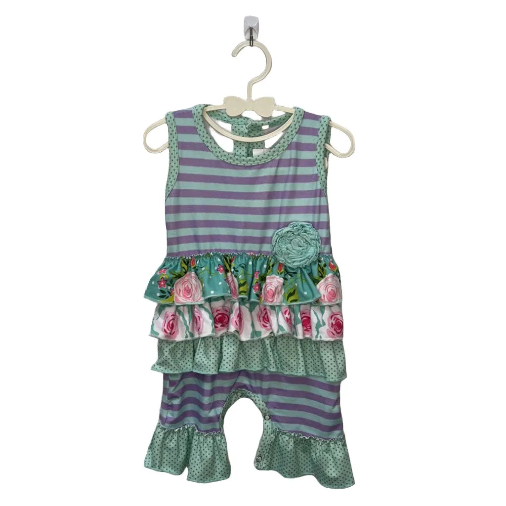 Knit Romper w/Ruffles