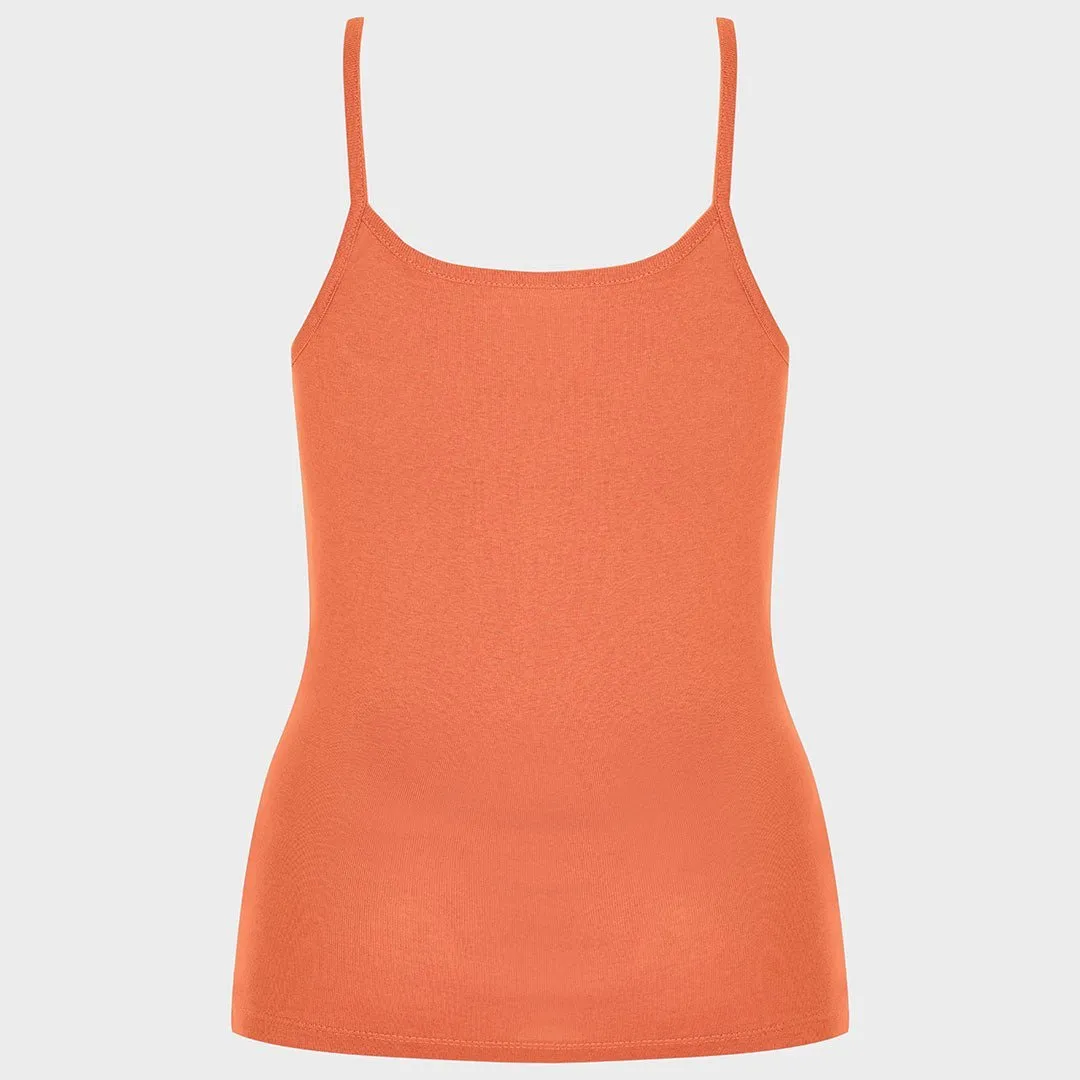 Ladies Essential Spaghetti Vest Coral