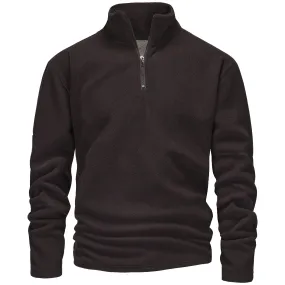 Mens 1/4 Zip Fleece Jumper - Charcoal