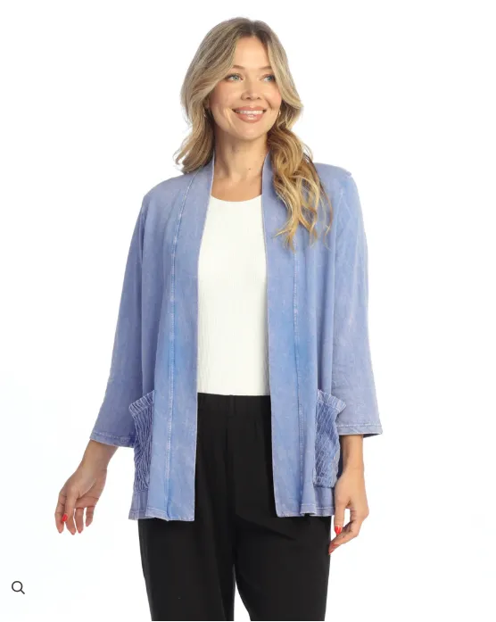 Mineral Washed French Terry Kimono Jacket