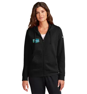 NIKE Custom Ladies Club Fleece Sleeve Swoosh Full-Zip Hoodie
