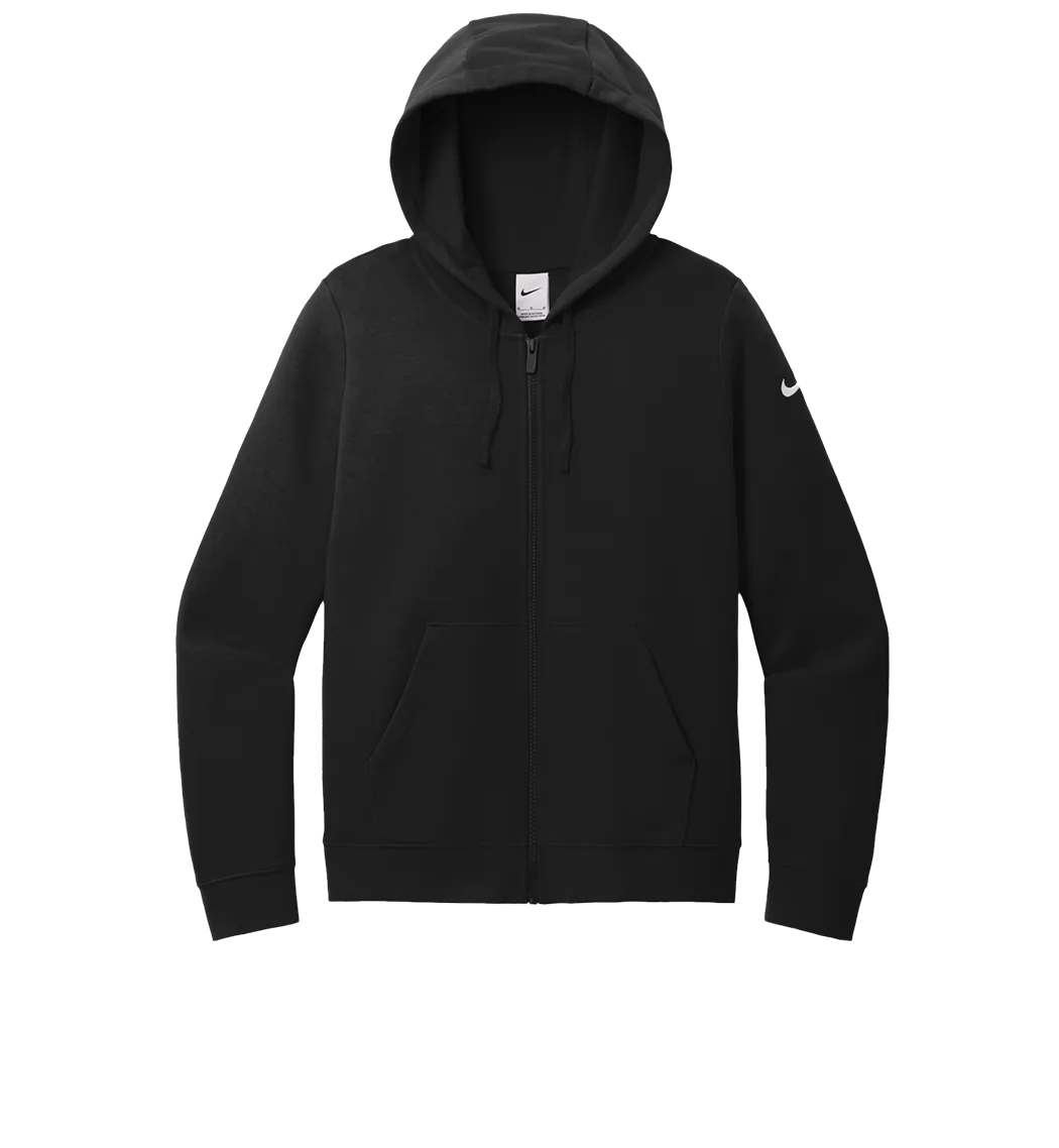NIKE Custom Ladies Club Fleece Sleeve Swoosh Full-Zip Hoodie