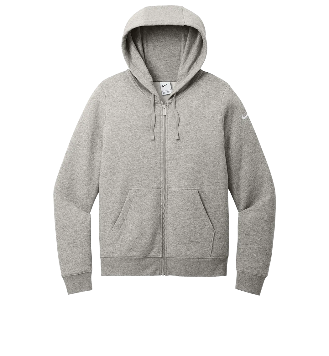 NIKE Custom Ladies Club Fleece Sleeve Swoosh Full-Zip Hoodie