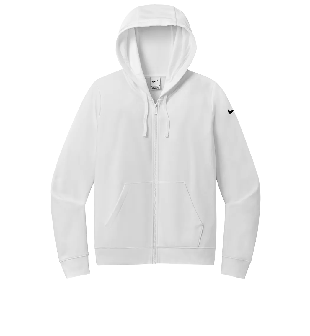 NIKE Custom Ladies Club Fleece Sleeve Swoosh Full-Zip Hoodie