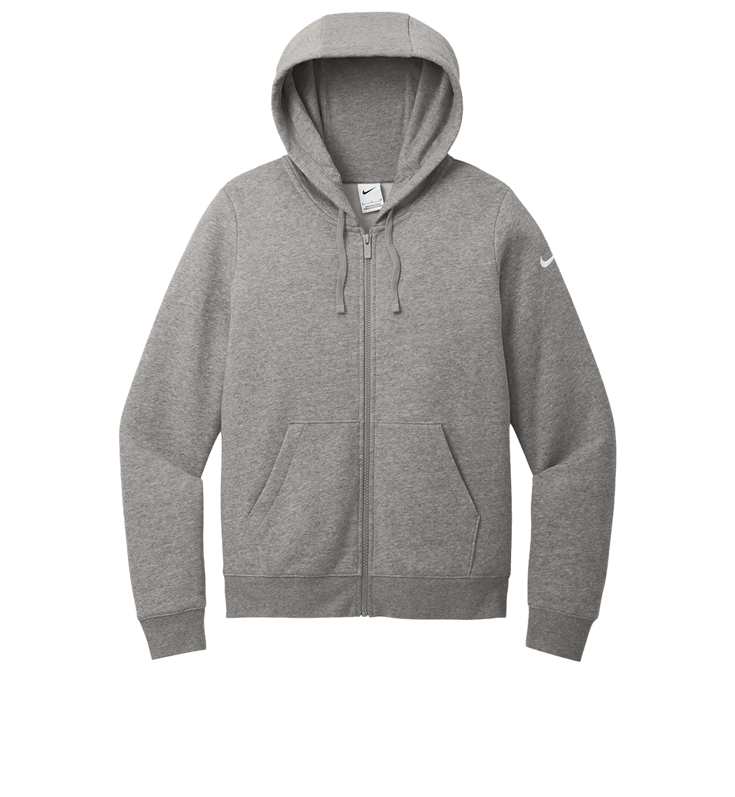 NIKE Custom Ladies Club Fleece Sleeve Swoosh Full-Zip Hoodie