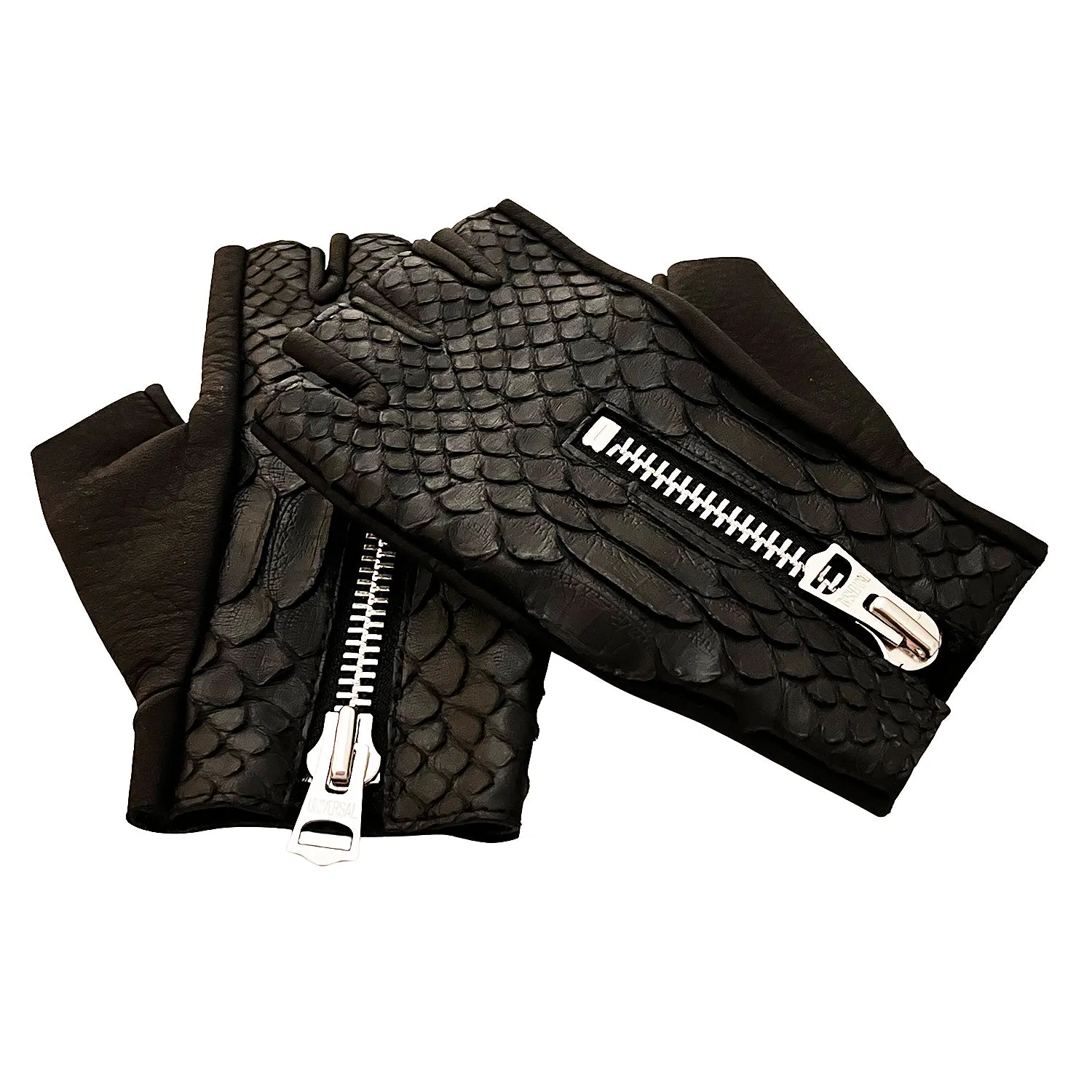 OBELISK - "LARUKU" Fingerless Leather Gloves