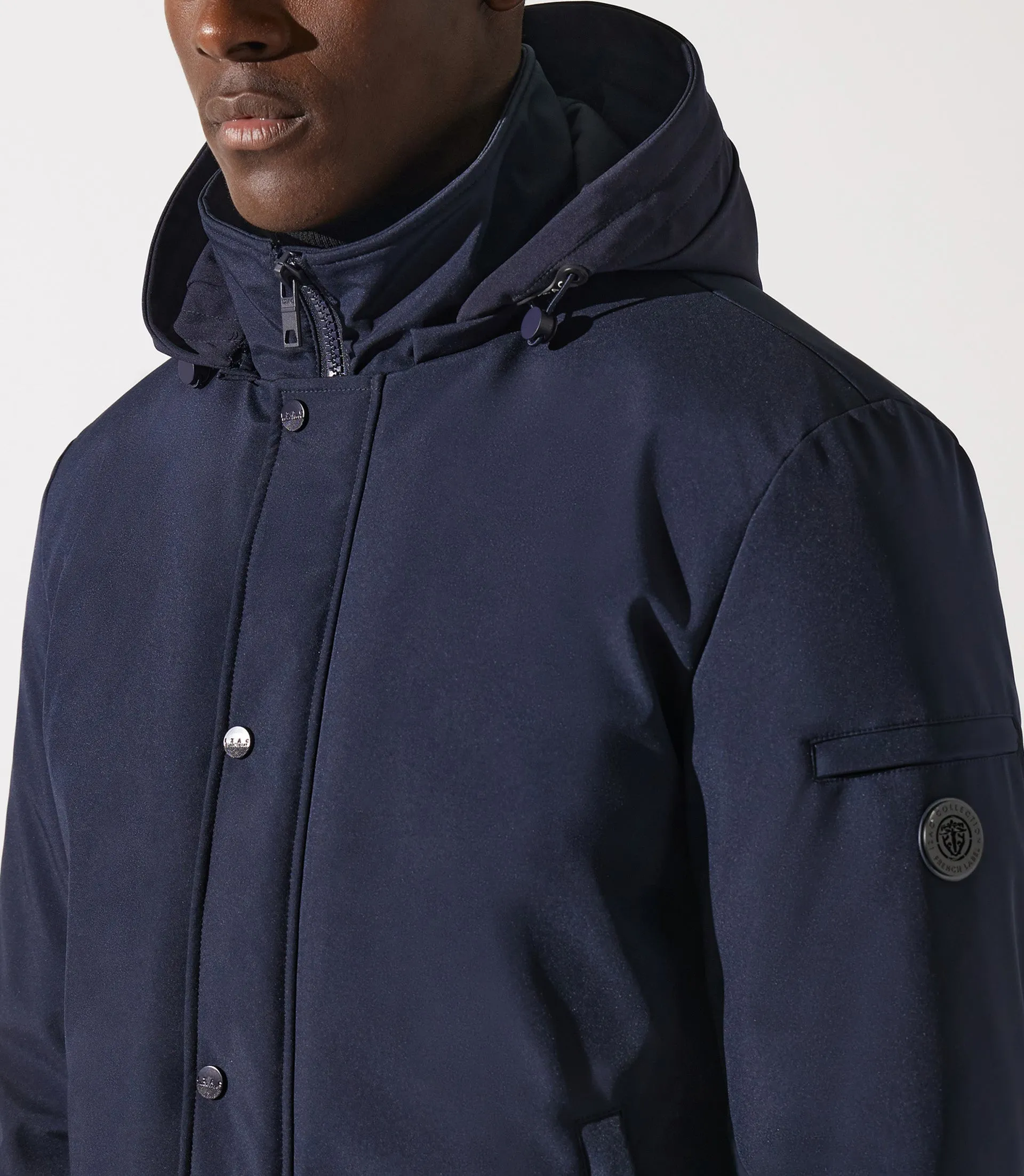 Parka à capuche marine MIRKOBT