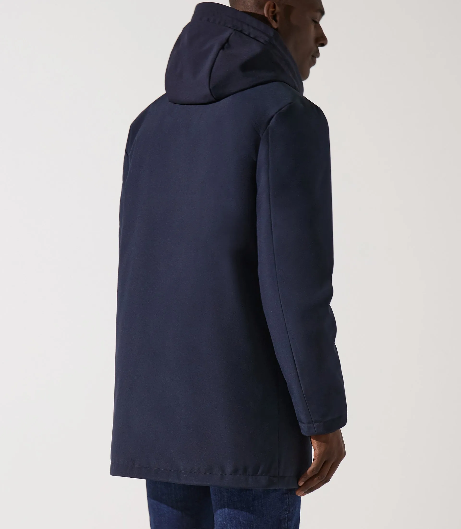 Parka à capuche marine MIRKOBT