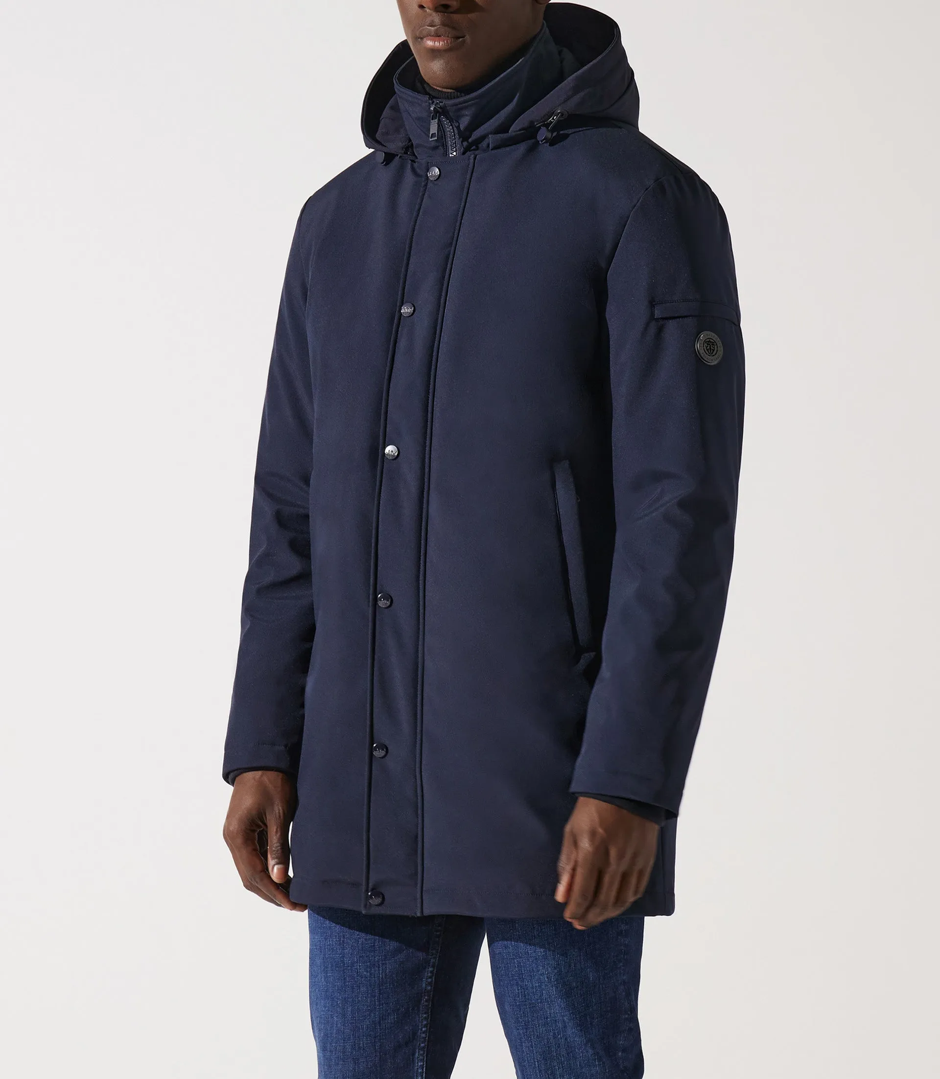 Parka à capuche marine MIRKOBT
