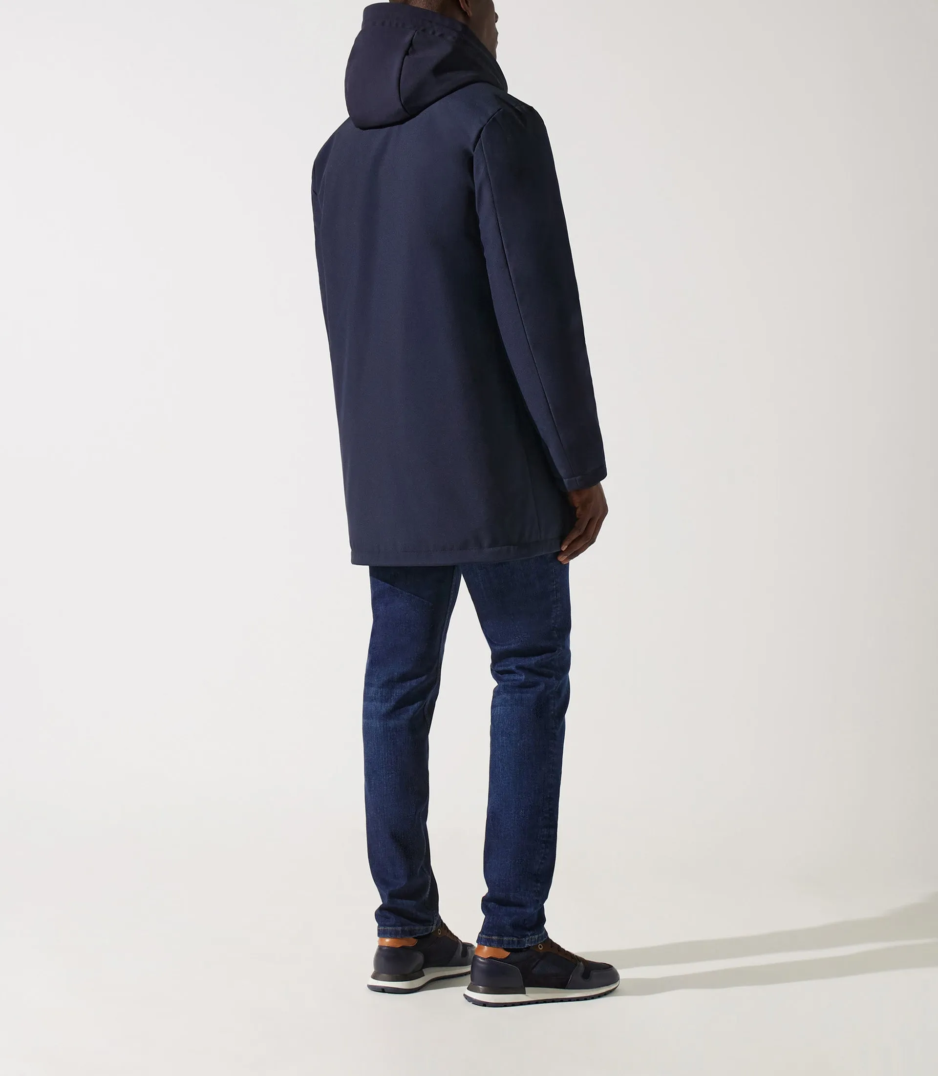 Parka à capuche marine MIRKOBT