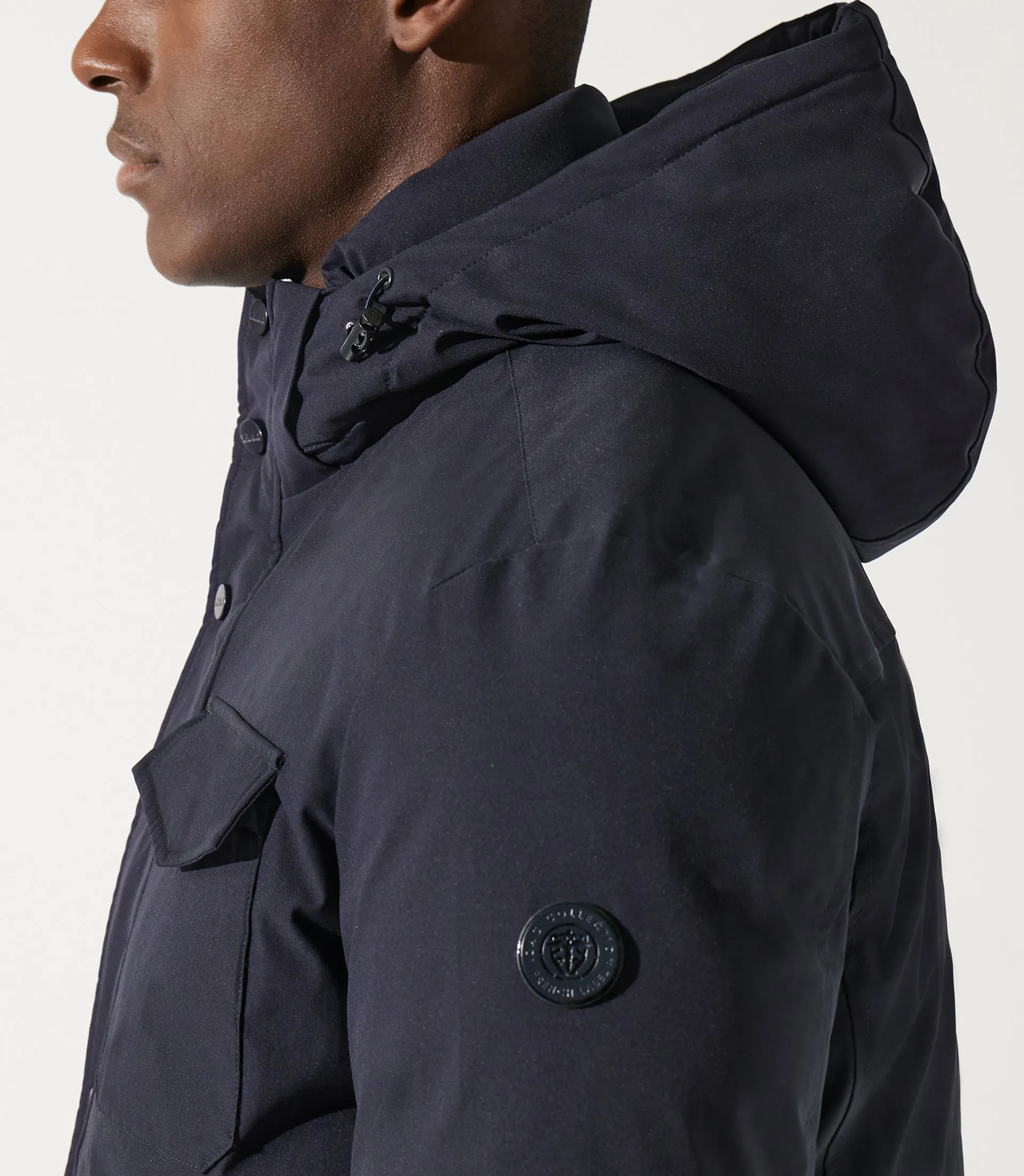 Parka longue 4 poches marine MIRAN