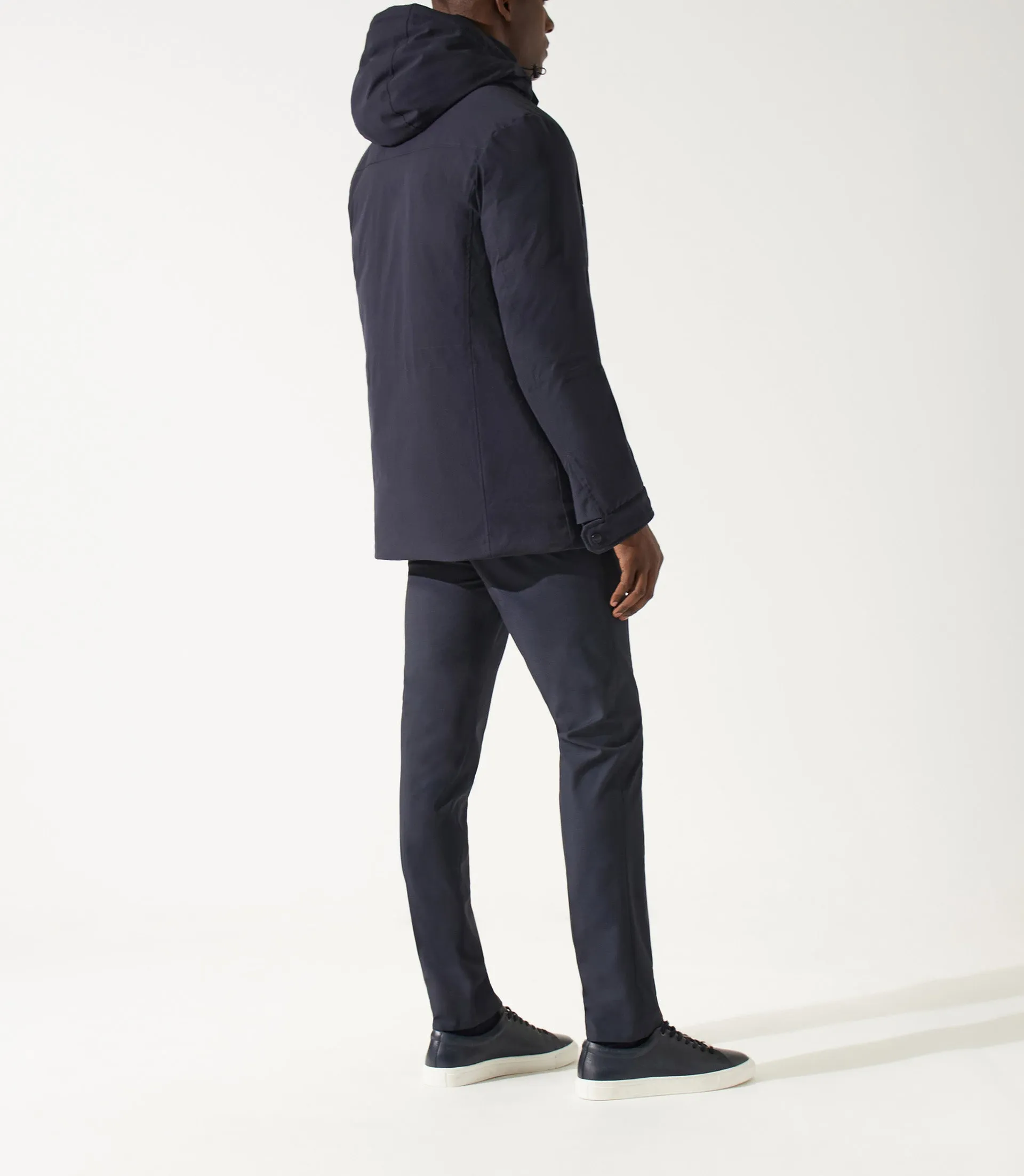 Parka longue 4 poches marine MIRAN