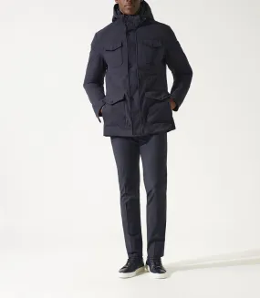 Parka longue 4 poches marine MIRAN