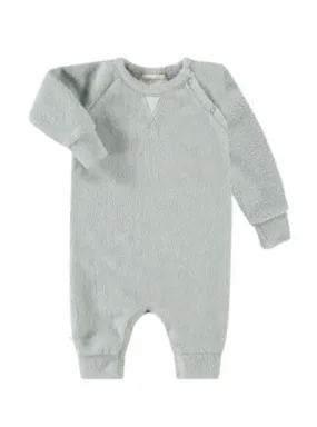 Sherpa Sweatshirt Raglan Romper - Gray