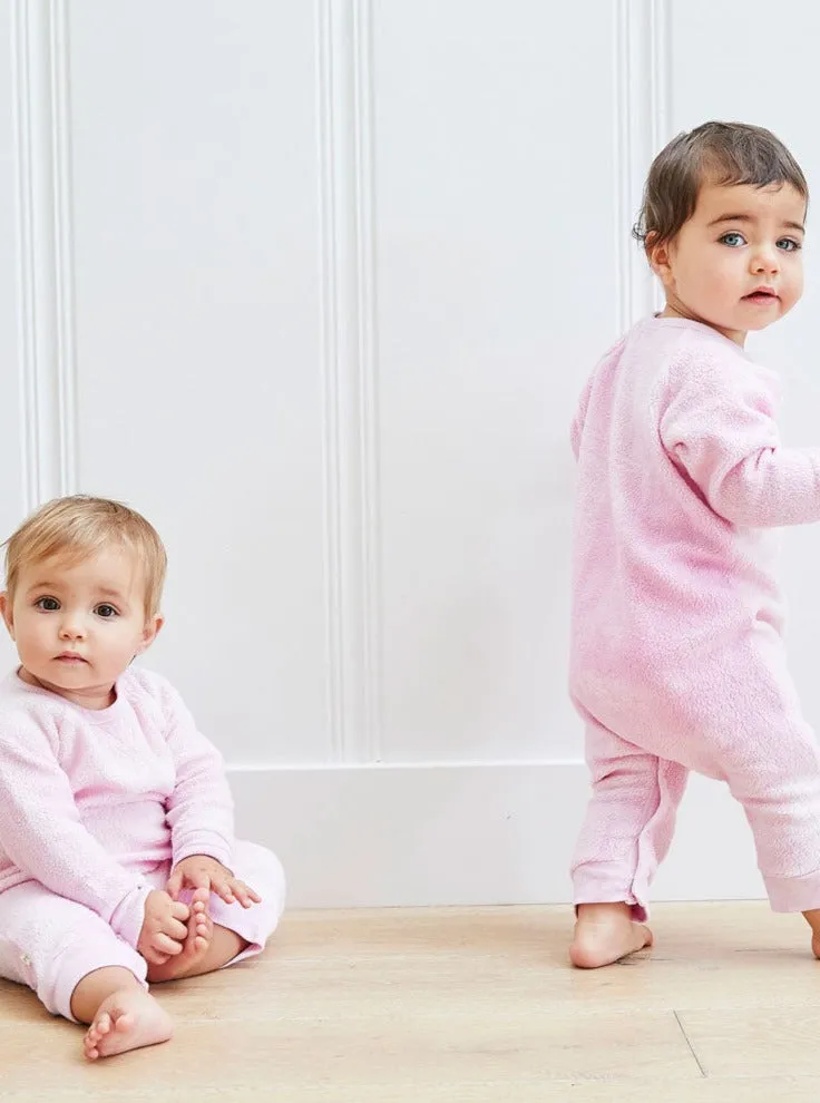 Sherpa Sweatshirt Raglan Romper - Gray