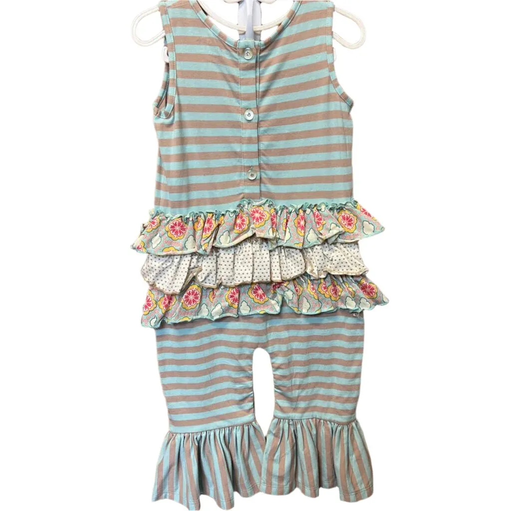 Sleeveless Romper w Ruffles