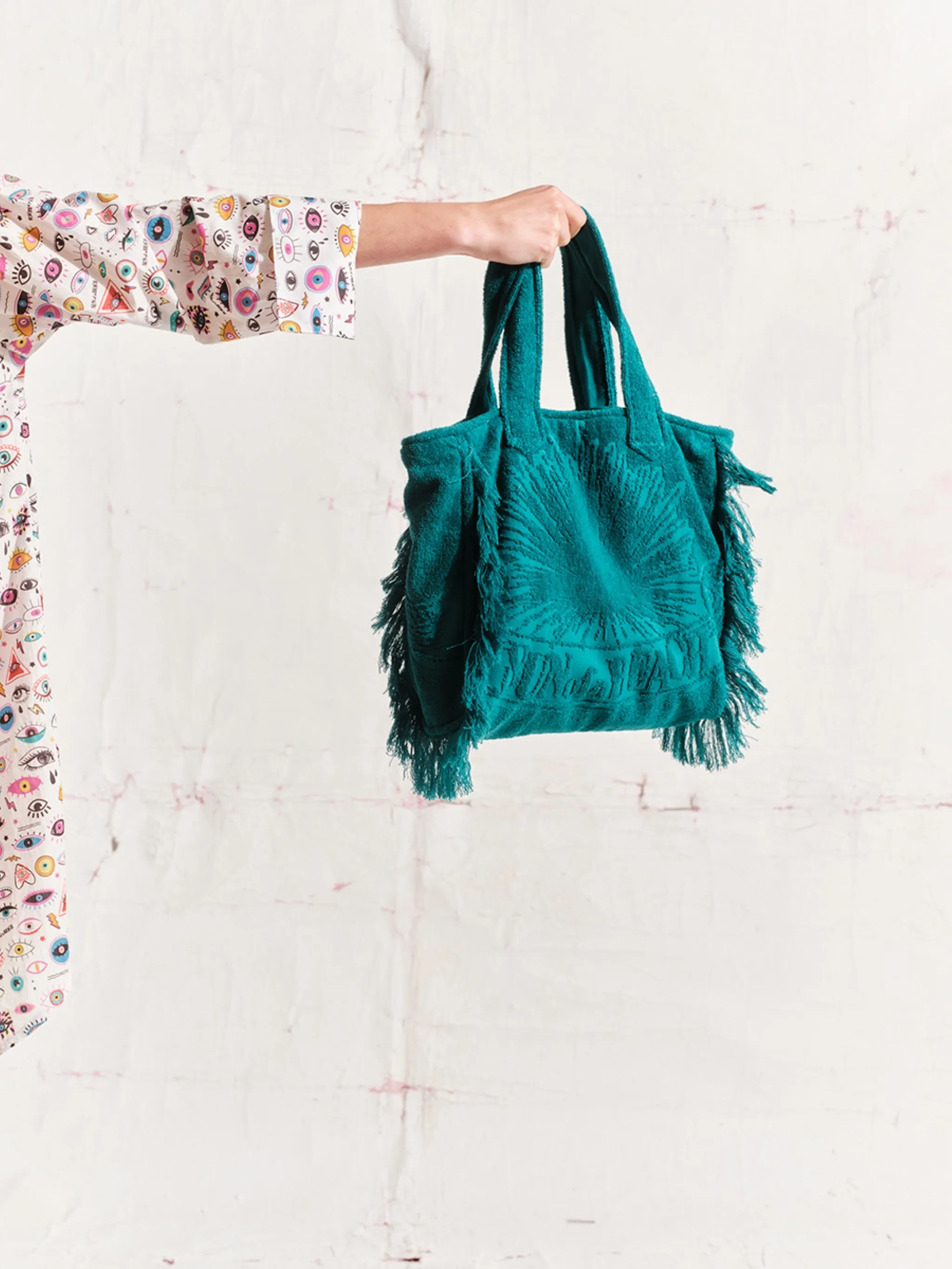 Teal | Mini Terry Tote Bag