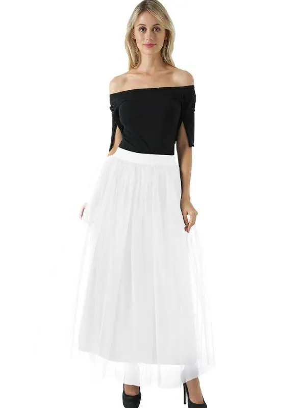 TULLE SKIRT BOUFFANT PUFFY FASHION SKIRT LONG TUTU SKIRTS