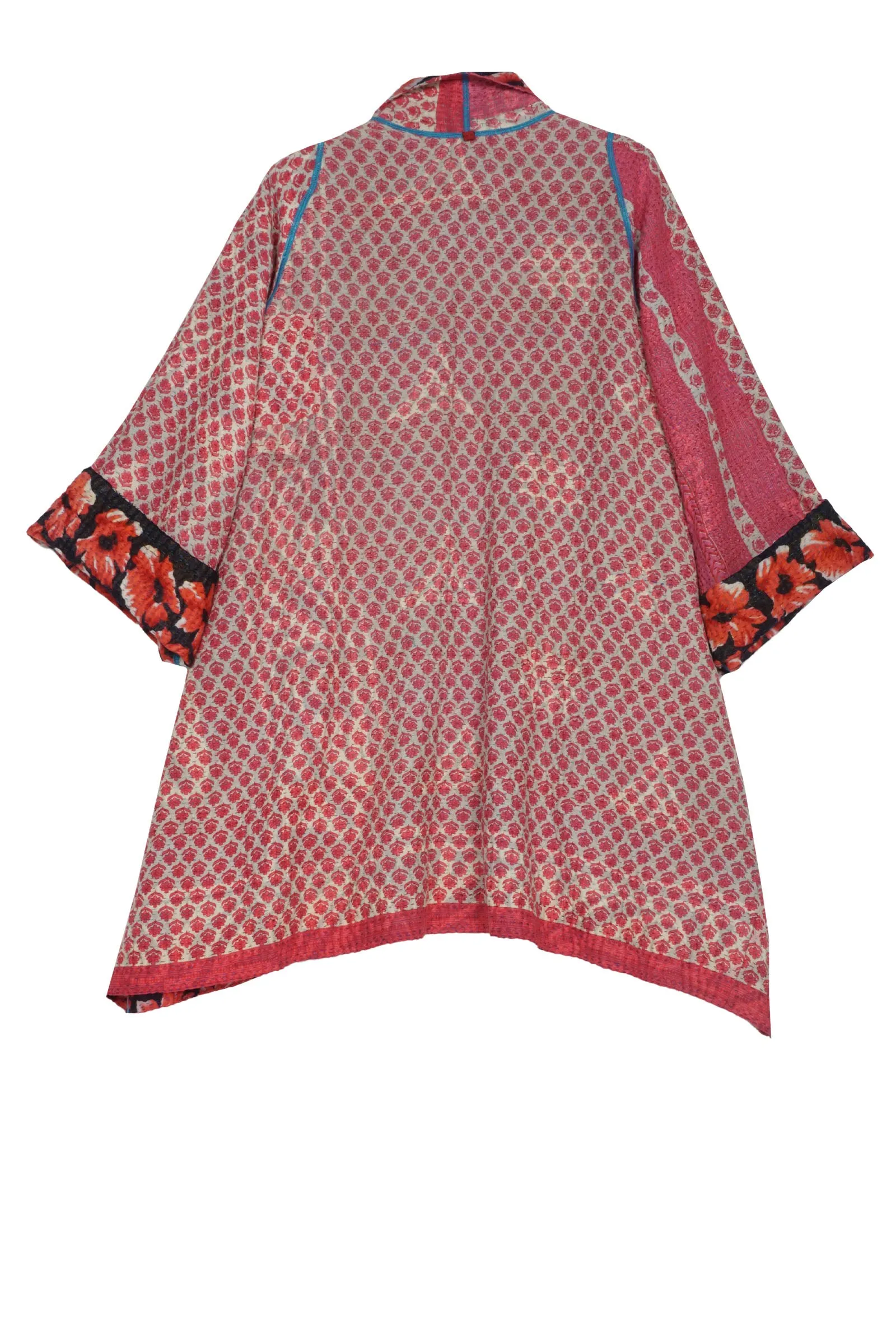 VINTAGE COTTON KANTHA A-LINE JACKET - cv4003-0403a -