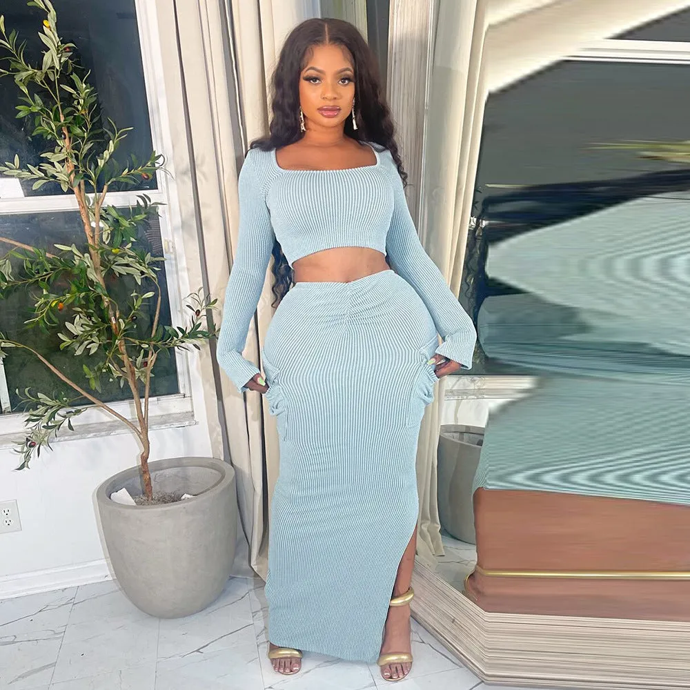 Waist-Exposing Thickened High-Stretch Suit